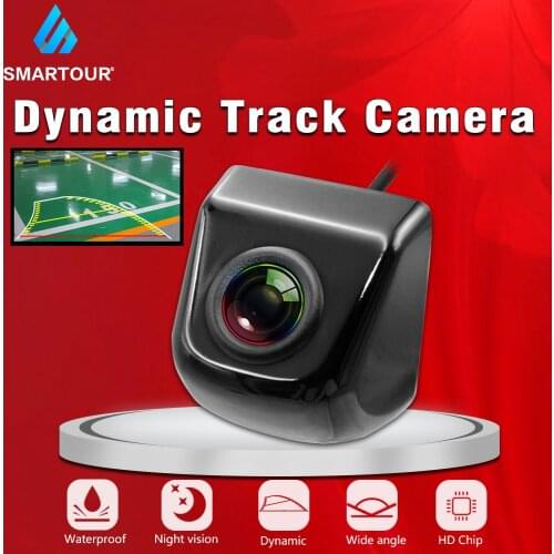 Smartour HD wide Angle Dynamic Trajectory Parking Line Car Rear View Reverse Backup Camera For Car Monitor