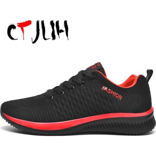 CTJLIH Sneakers Men Shoes High Quality Summer Mesh Breathable Man Shoe Casual Tenis Masculino Black Zapatillas Hombre Size 48