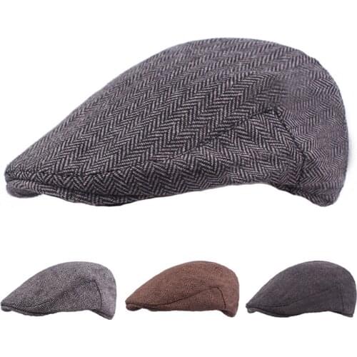 Men Classic Winter Warm Berets Driving Golf Cap Casual Cabbie Newsboy Hat NEW HATCS0241