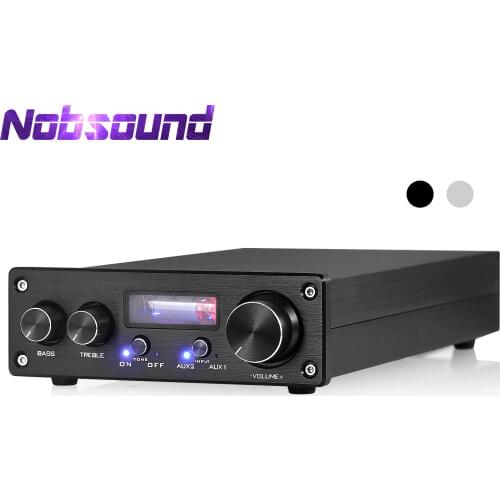Nobsound HiFi Analog Vacuum Tube Amplifier Solid-state Integrated Power Amp Desktop Audio Amp 48W+48W for Home Stereo Systems
