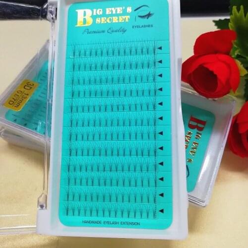 Big eyes secret Short Stem Cilia Extension Kit Premade Volume Eyelash Fans 3D Russian Eyelashes Extension Individual Eyelash