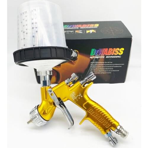 Gti Pro te20 1.2/1.3/1.8mm Spray gun with adapter and pps tank HVLP car painting tool for water based sprayer airbrush