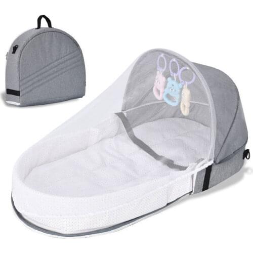 Portable Travel Baby Nest Multi-function Baby Bed Crib with Mosquito Net Foldable Babynest Bassinet Infant Sleep Childrens Bed