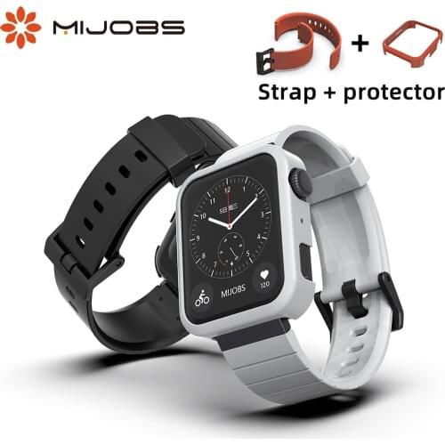 Strap for Mi Watch Wristband Protector Cover Case Silicone Wrist Strap for Xiaomi Watch Bracelet Protective Bumper