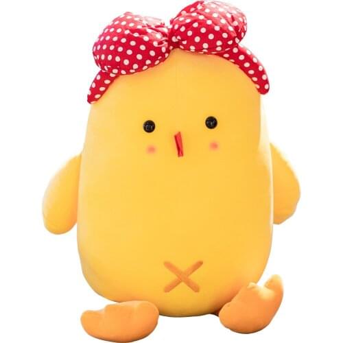 Cute cute chicken doll plush toy pillow chicken large doll small yellow chicken doll super cute mini children