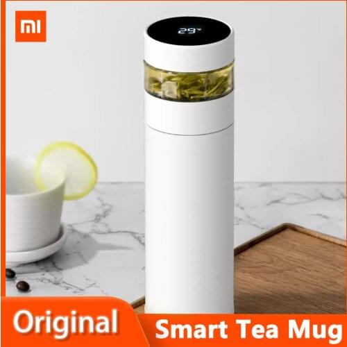 Xiaomi Quange Smart Tea Mug Separate Tea Warehouse Temperature Display Portable Thermos Cup For Travel Office