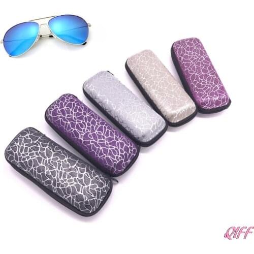 Glasses Box Zipper Stripe Unisex Sunglasses Protection Case Portable Containers