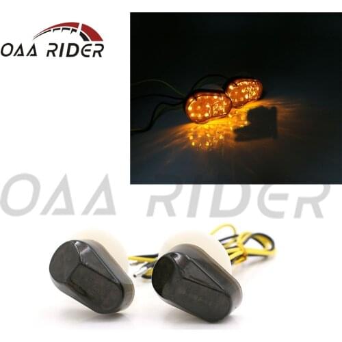 Universal Motorcycle LED Flush Mount Blinker Turn Signals Indicators For Yamaha YZF R1 R6 R6S R3 R6S FZ1 FZ6 FZ8 FAZER XJ6 MT03