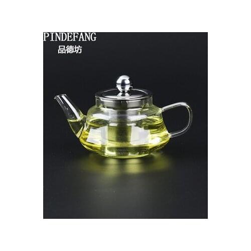 Lovely Teapot 170 ~ 250 ml Mini Cute HandHold Heat Resistance -30~150 C Borosilicate Glass Teapot Stainless Steel Lnfuser Kettle