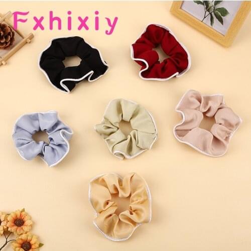 Korean Style Women Silk Scrunchie Hair Rope Handmade Ornaments Elastic Hair Bands Ponytail Holder Headband Hair Accessories