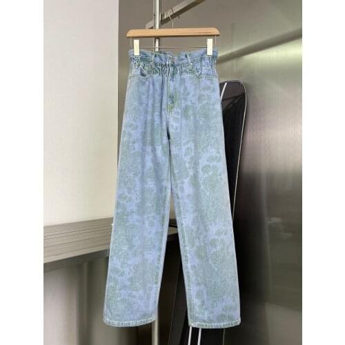 Autumn New 2021AW Women Prints High Waist Jeans Ladies Casual Cowboy Denim Pants Gdnz 5.24