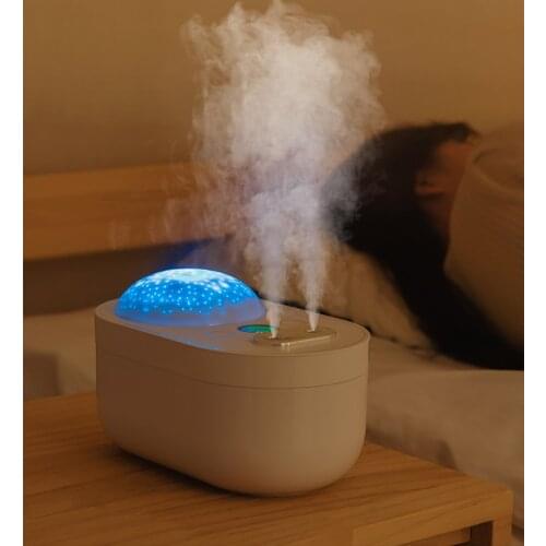 Star Projector With 1000ml Humidifier Night Lamp USB Rechargeable 2 In 1 Air USB Aroma Essential Oil Diffuser Humidifier Light