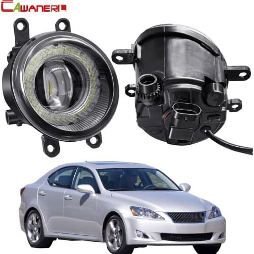 2 X Car Angel Eye Fog Light Assembly LED Fog Daytime Running Lamp DRL 30W H11 12V For Lexus IS IS250 IS350 Saloon 2005-2013