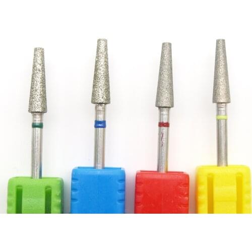 4*15mm Super Diamond Rotary Burr Nail Drill Bits Milling Cutter Manicure Electric File Pedicure Machine Tools