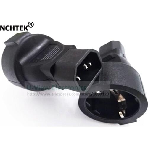 NCHTEK IEC 320 C14 Male to CEE 7/7 European Female Power Adapter For PDU UPS/Free Shipping/4PCS