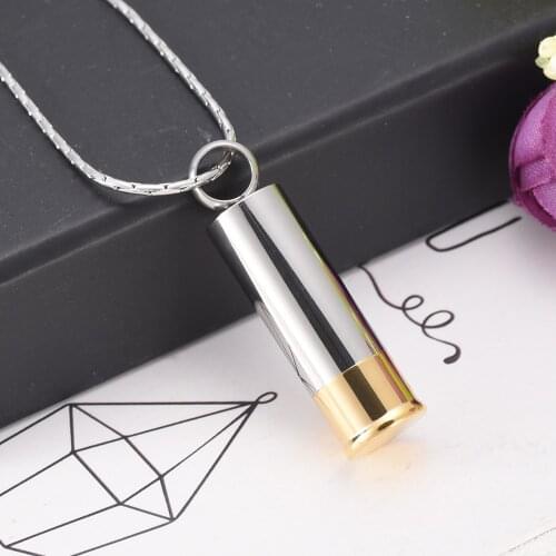 Free Engrave Cylinder Locket Memorial Pendant Stainless Steel Pet Human Ashes Keepsake Cremation Jewelry Urn Necklace