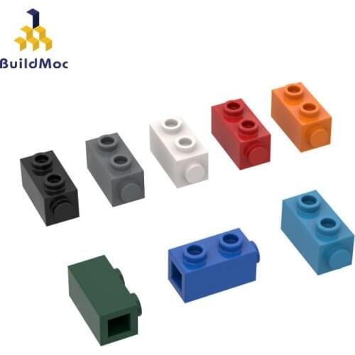 BuildMOC 32952 1x1x1 2/3 Single side double bump brick ldd 32952 For Building Blocks Parts DIY Const