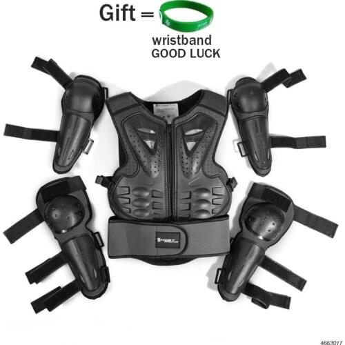 With Gift Kid Motocross Full Body Protect Armor tracksuit racing Dirt bike Roller skating Knee Elbow Guard