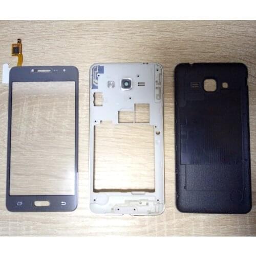 For Samsung Galaxy Grand J2 Prime SM-G532F G532H G532H/DS Front Chassis Frame Side Button + Battery Cover+Touch Digitizer Sensor