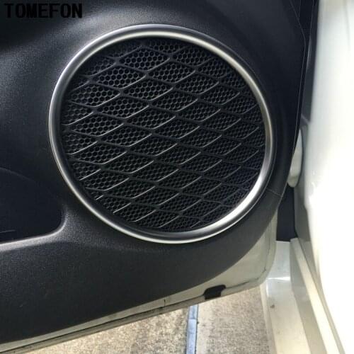 For Toyota Prius XW50 2016 2017 Inner Car Door Speaker Audio Cover Ring Covers Trim 4pcs Car Styling