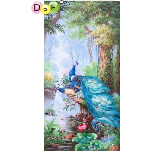 DPF DIY peacock 5D wall painting crafts diamond painting cross stitch needlework diamond mosaic full square diamond embroidery