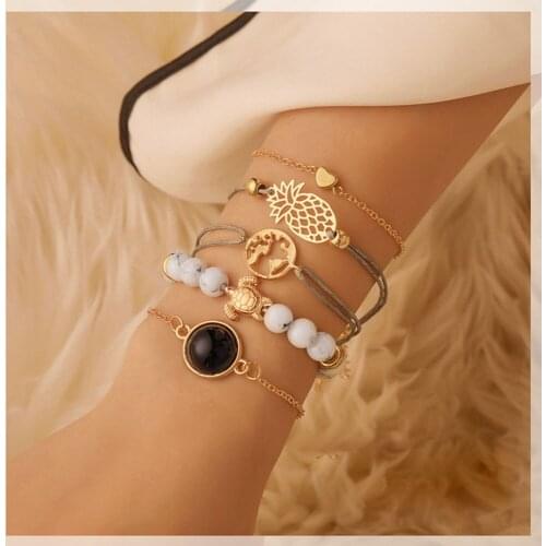 Geometric Map Bohemia Shell Tassel Bracelets For Women Party Jewelry
