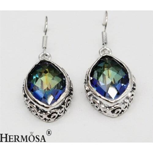 HERMOSA Fashion Women Drop Earrings Girls Fire Leaves Thick Border Trendy Earrings Jewelry Earring