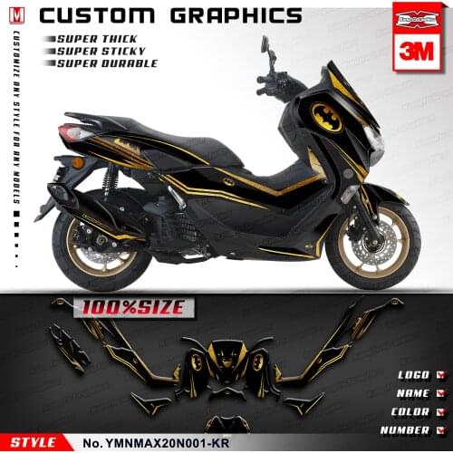 KUNGFU GRAPHICS Scooter Bike Stickers Motorcycle Vinyl Decals for NMAX 125 155 2020 2021, Customizable