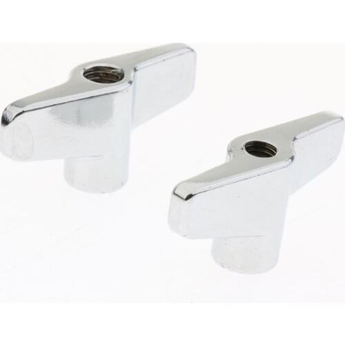MagiDeal 2x Alloy Cymbal Stand Wing Nut for Drum Player Silver 8mm Diameter