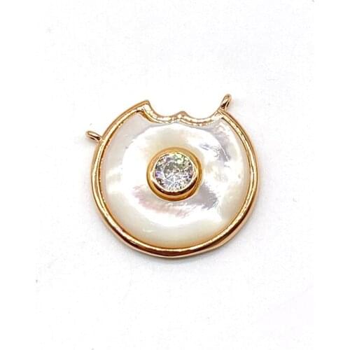 5pcs/lot Fashion Jewelry Gold Filled Shell Pendant