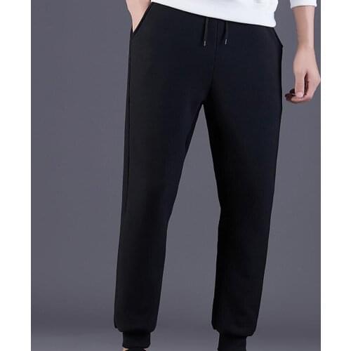 Men Pants Sports Simple Straight Tight Pants Male Tight Trousers Skin-friendly Casual Solid Color Autumn Winter