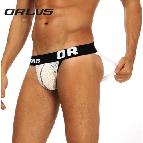ORLVS Brand Mens Panties Underwear Men Jockstrap Ropa Interior Hombre Slip Homme Calzoncillos Slipy Meskie Calzoncillos Slip