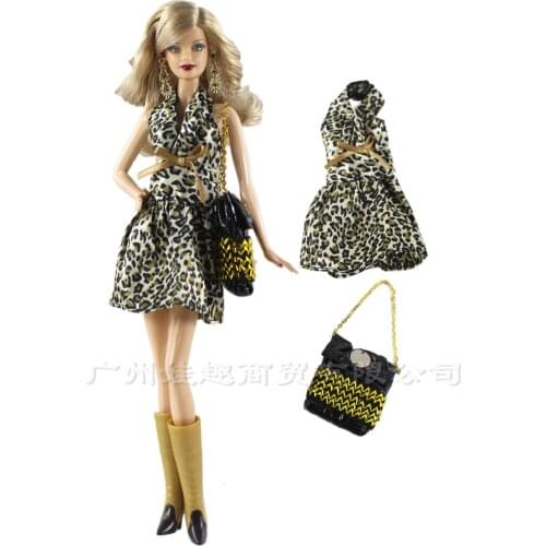 1/6 Doll Clothes Fashion Daily Wear Casual Outfits Beautiful Leopard Skirt Doll Accessories Clothes For Barbie Accessories