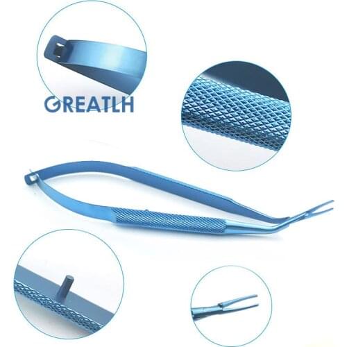 Ophthalmic Tweezer Lens Implantation Forceps Titanium Veterinary Ophthalmic Instruments