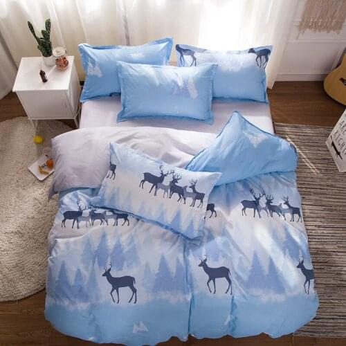 Simple Stylish Style Bedding Set Black White Stripe Home Decor Starry Bed Sheet Clouds Pillow Cover AB Child Quilt Cover