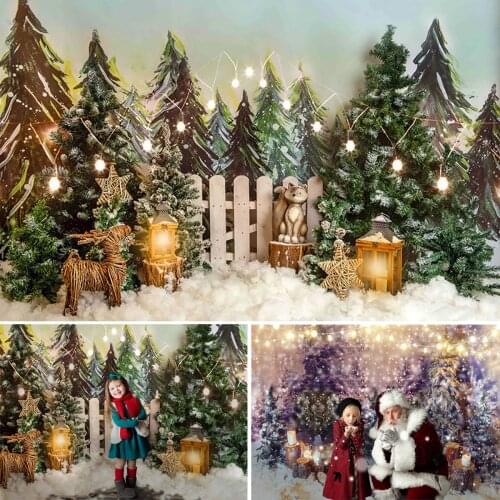 Christmas Photography Backdrops New Year Winter Snowflake Tree Decor Glitter Chirldren Birthday Kids Studio Photo Backgrounds
