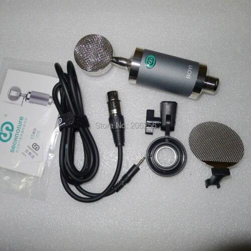 Seeknature BOYI Diaphragm condenser microphone bottle condenser microphone live karaoke microphone broadcast Wired 3.5mm connect