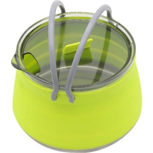 Collapsible Camping Kettle For Hiking Travel Outdoors Durable Easy To Clean Not Twisted Or Deformed