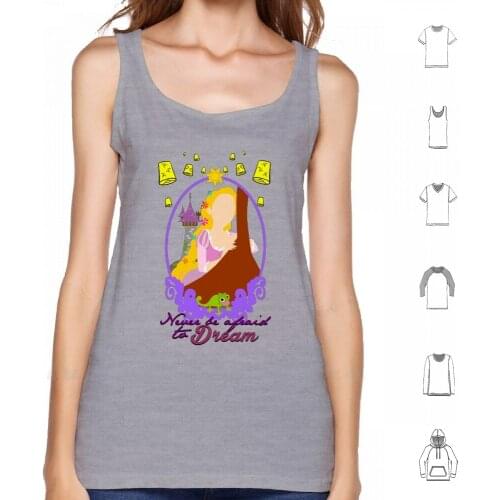 Never Be Afraid To Dream Tank Tops DIY Print Raiponce Princess Lost Princess Princess Tangled Chameleon Animal