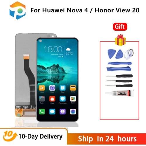 Grade AAAA Ori Screen For Huawei Honor View 20 View20 Lcd Display Touch Screen Digitizer Parts For Huawei Nova 4 Nova4 LCD