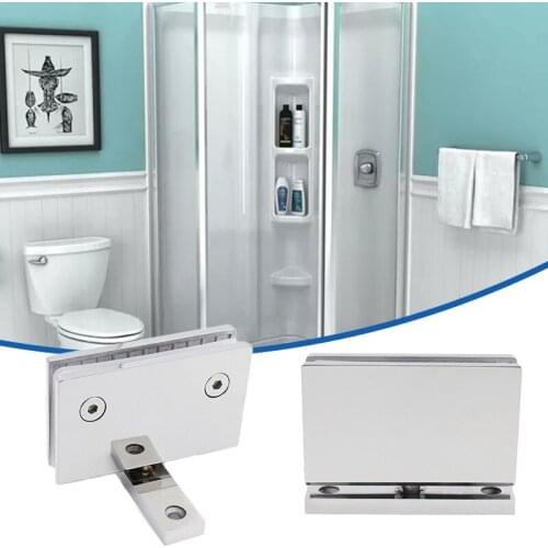 1pcs Stainless Steel for 8-12mm 360 Degree Rotation Glass Door Glass Pivot Clamps Door Hinges TN88