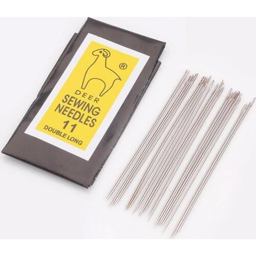 Iron beading needles, Metal, 0.45mm thick, 48mm long, hole: 0.3mm, 25pcs/bag