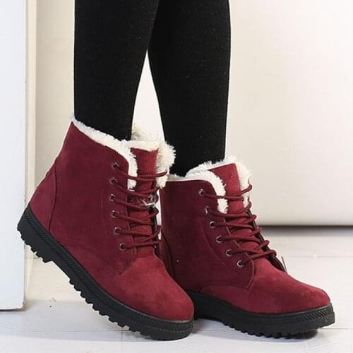 2020 Womens Winter Boots Keep Warm Female Shoes High Quality Ankle Boots For Women Chunky Fashion Womens Shoes