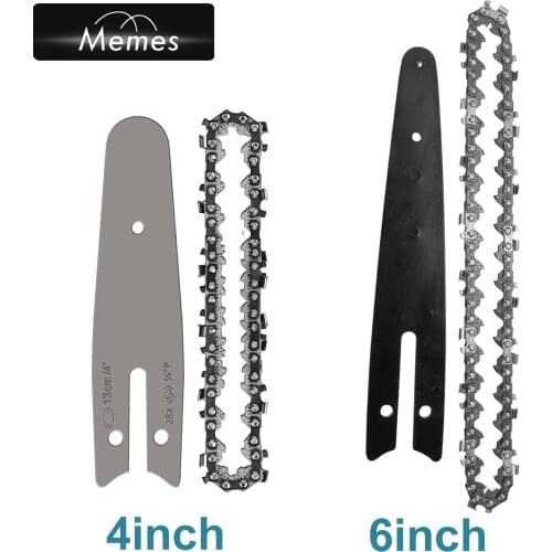 6/4 inch Electric Chainsaw Chains and Guide Pruning Saw Accessory Woodworking Garden Tool Replacement