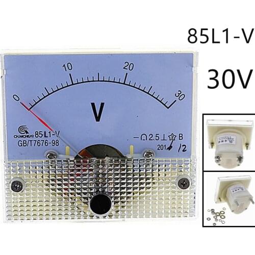AC Analog Meter Panel 30V Volt meter Ammeters 85L1 0-30V Gauge