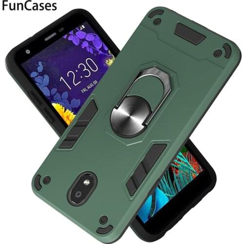 Bumper Cases For phone case LG X320 Super Strong Magnetic Car Ring Hard PC Case sFor Carcasa LG funda Escape Plus Aristo 4 K30