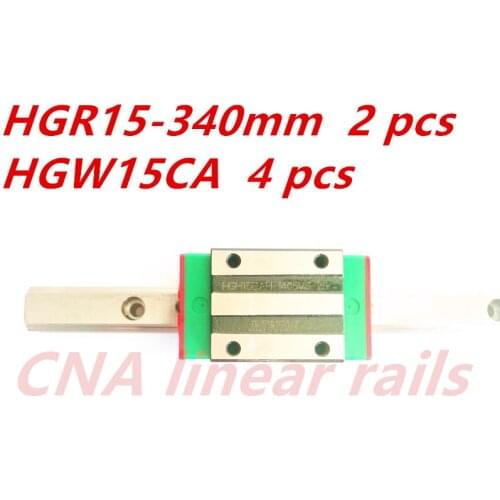 Free shipping HGW15CC 100% New Original HIWIN linear guide blocks HIWIN linear Rails HGR15 340mm