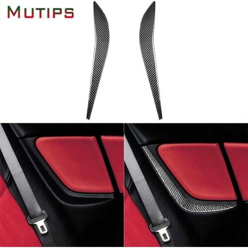 For Mazda RX-8 RX8 SE3P JM1FE 2004 2005 2006 2007 2008 Accessories Both Side Rear Seat Panel Trim Carbon Fiber Interior Sticker