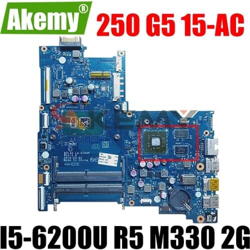 For TPN-C125 HP Pavilion 250 G5 15-AC 15-AY Laptop Motherboard LA-D704P With i5-6200U CPU R5 M330 2G-GPU 858580-601 854936-601