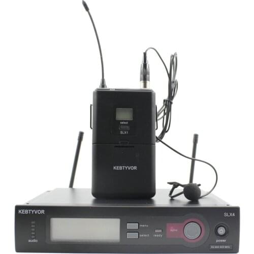 Ship by DHL EMS !! UHF PRO WIRELESS MICROPHONE SYSTEM SLX14 / SLX2 SLX24 Cordless Lapel headset Mic for Stage Karaoke DJ